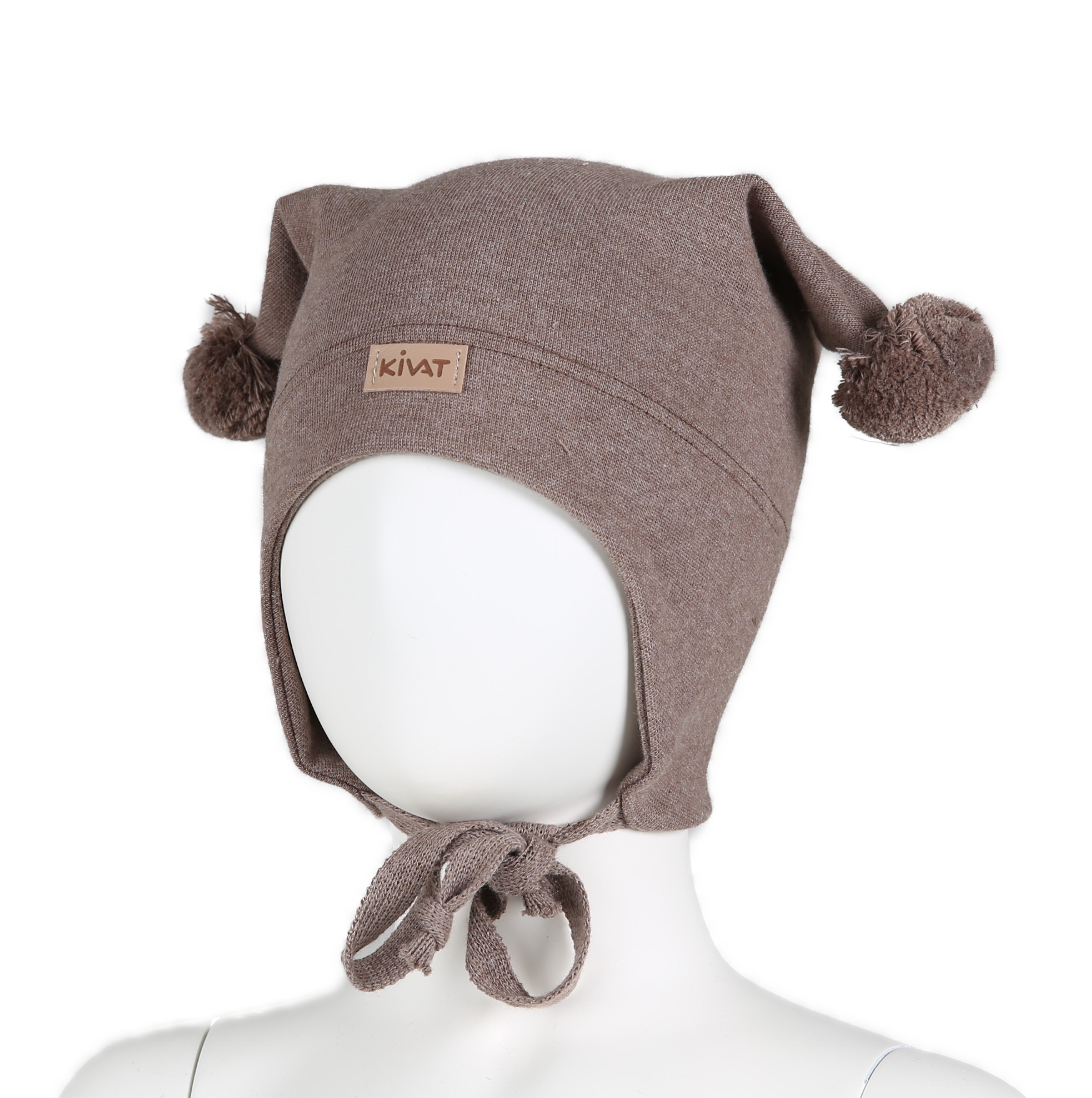 Kivat Vindtett Lue - Brown Melange