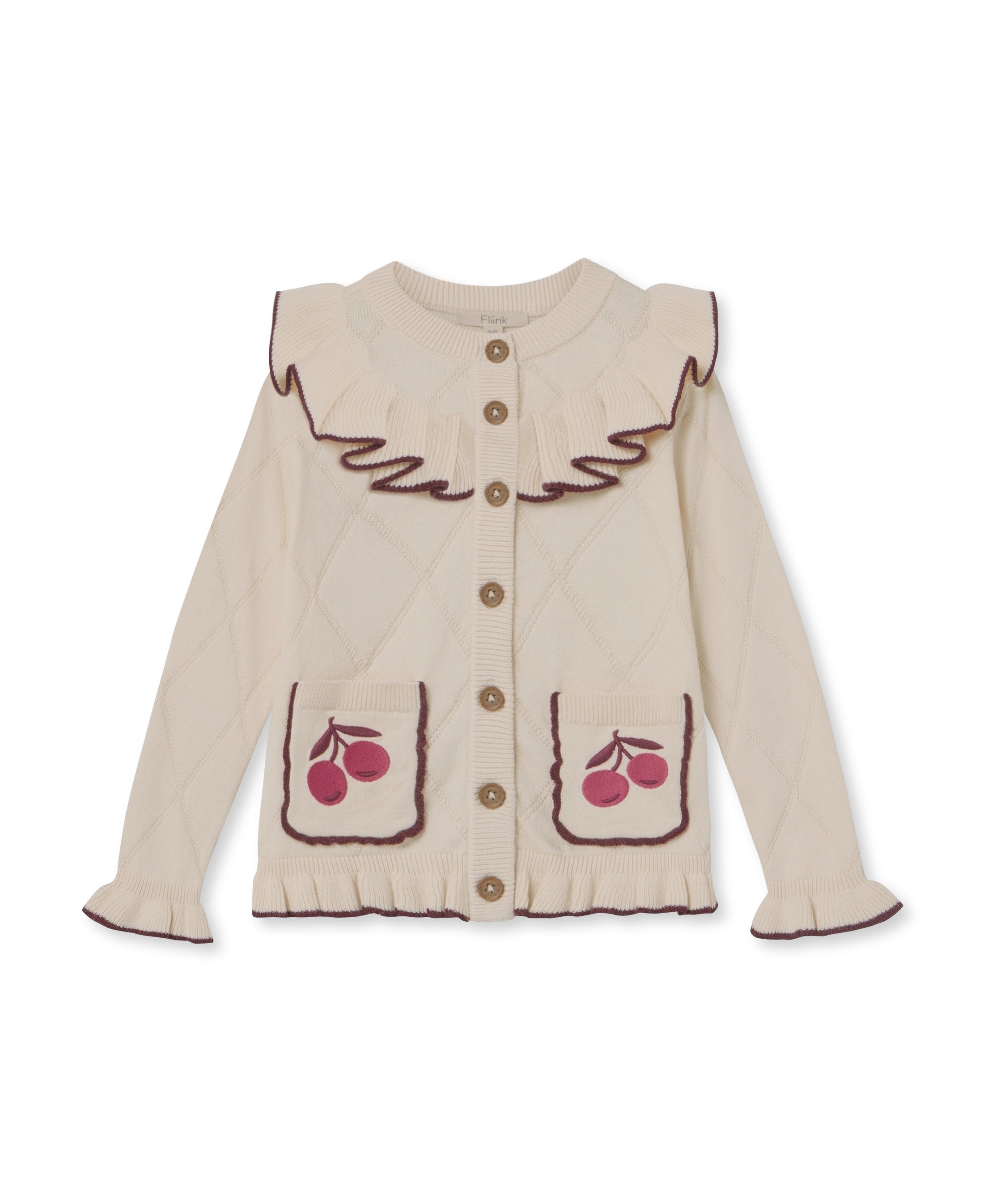 Fliink - NOVA EMBR. RUFFLE CARDIGAN