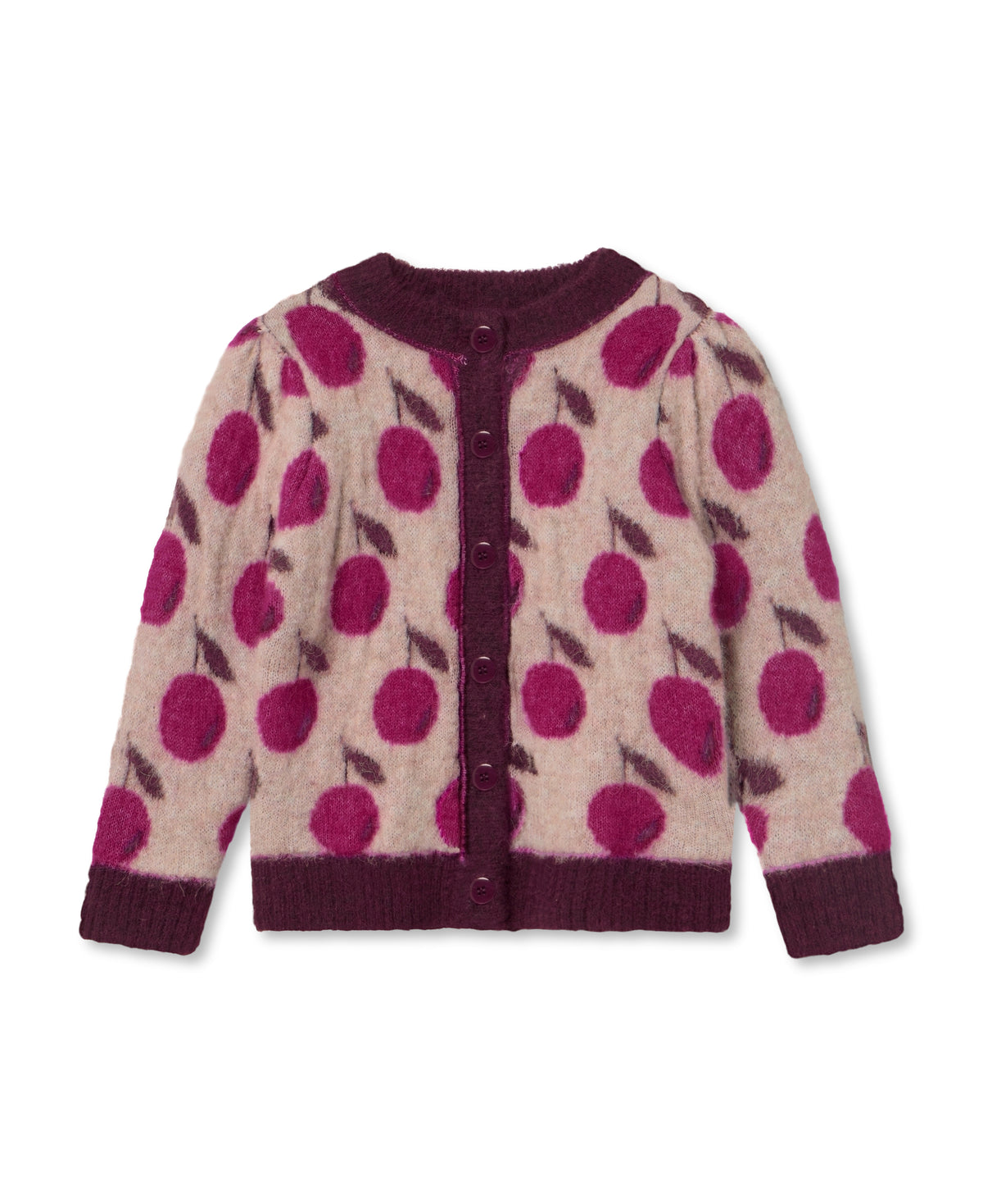 Fliink - STAR ALPACA BERRY CARDIGAN