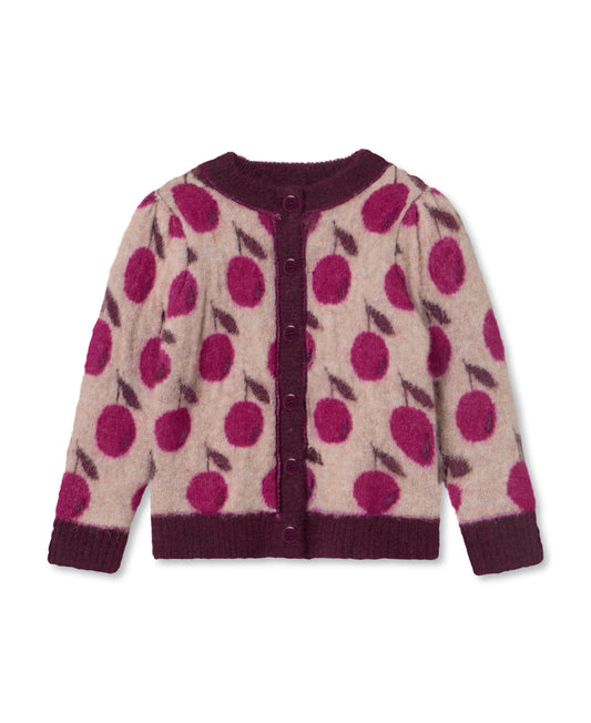 Fliink - STAR ALPACA BERRY CARDIGAN