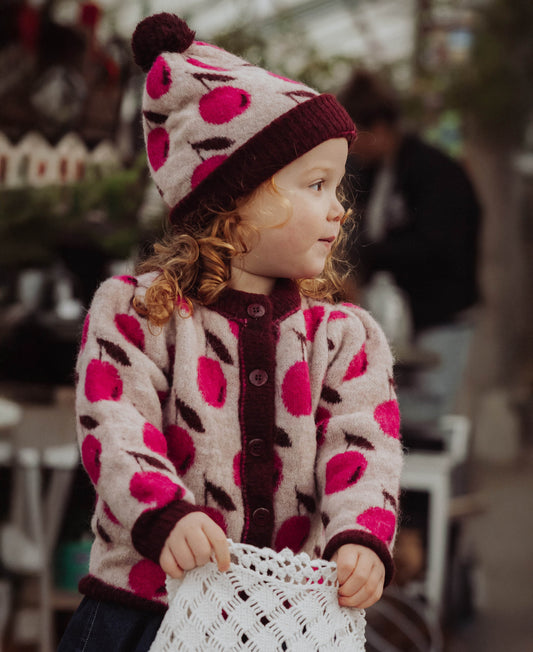 Fliink - STAR ALPACA BERRY CARDIGAN