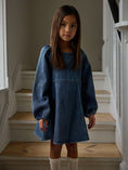 Load image into Gallery viewer, Lil` Atelier - OBELLO LS LOOSE DNM DRESS 1144-SE LIL
