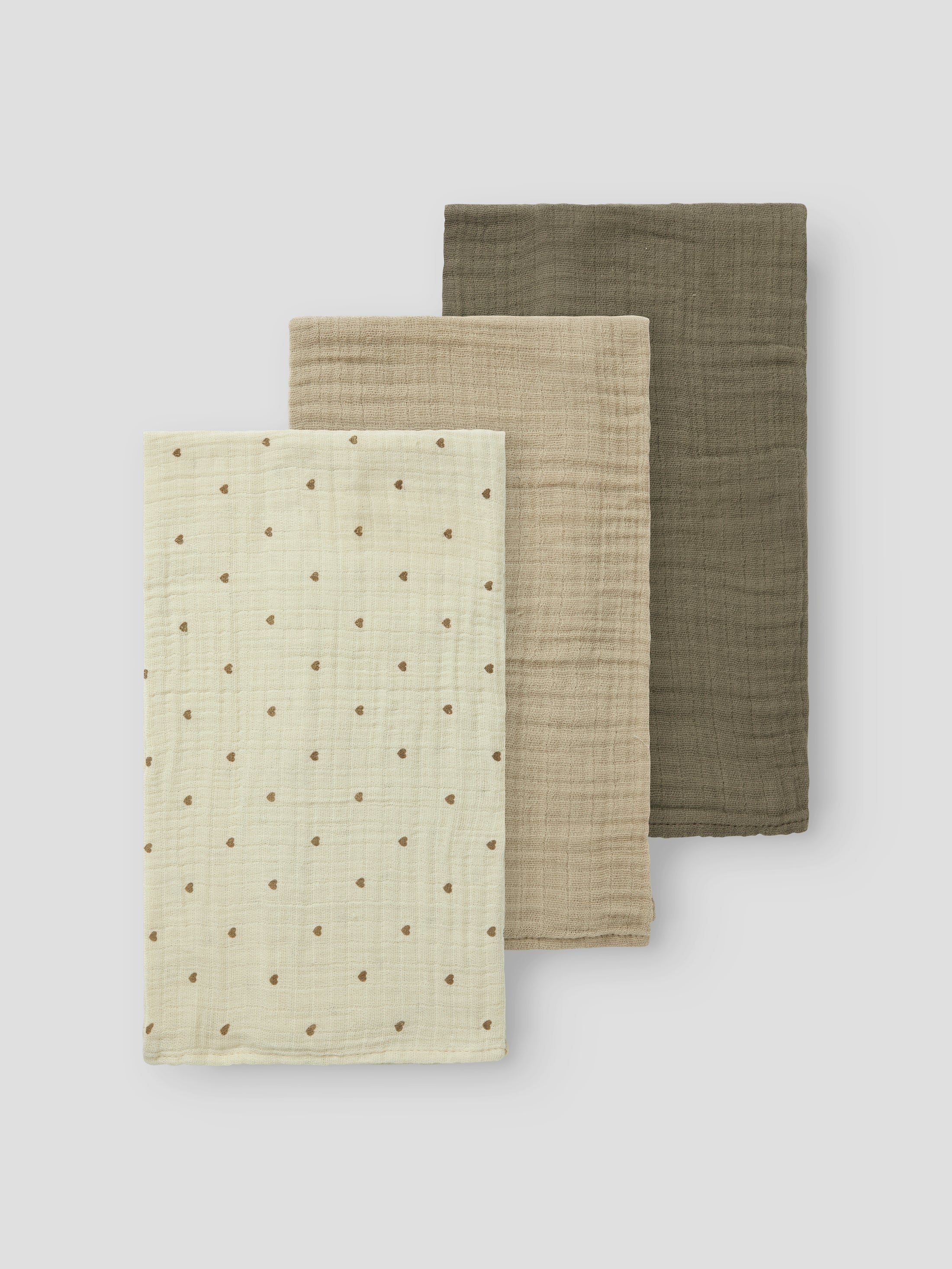 Lil`Atelier Isley 3Pack Nappies - Turtledove/Oxford Tan