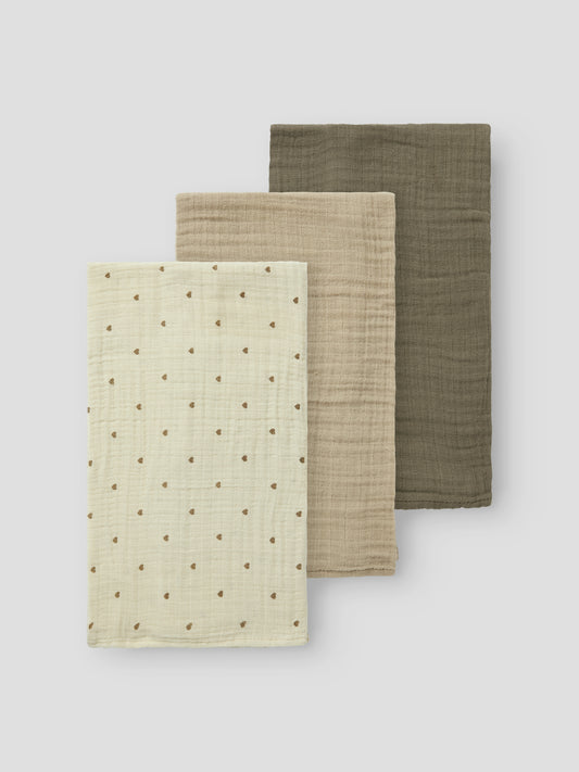 Lil`Atelier Isley 3Pack Nappies - Turtledove/Oxford Tan