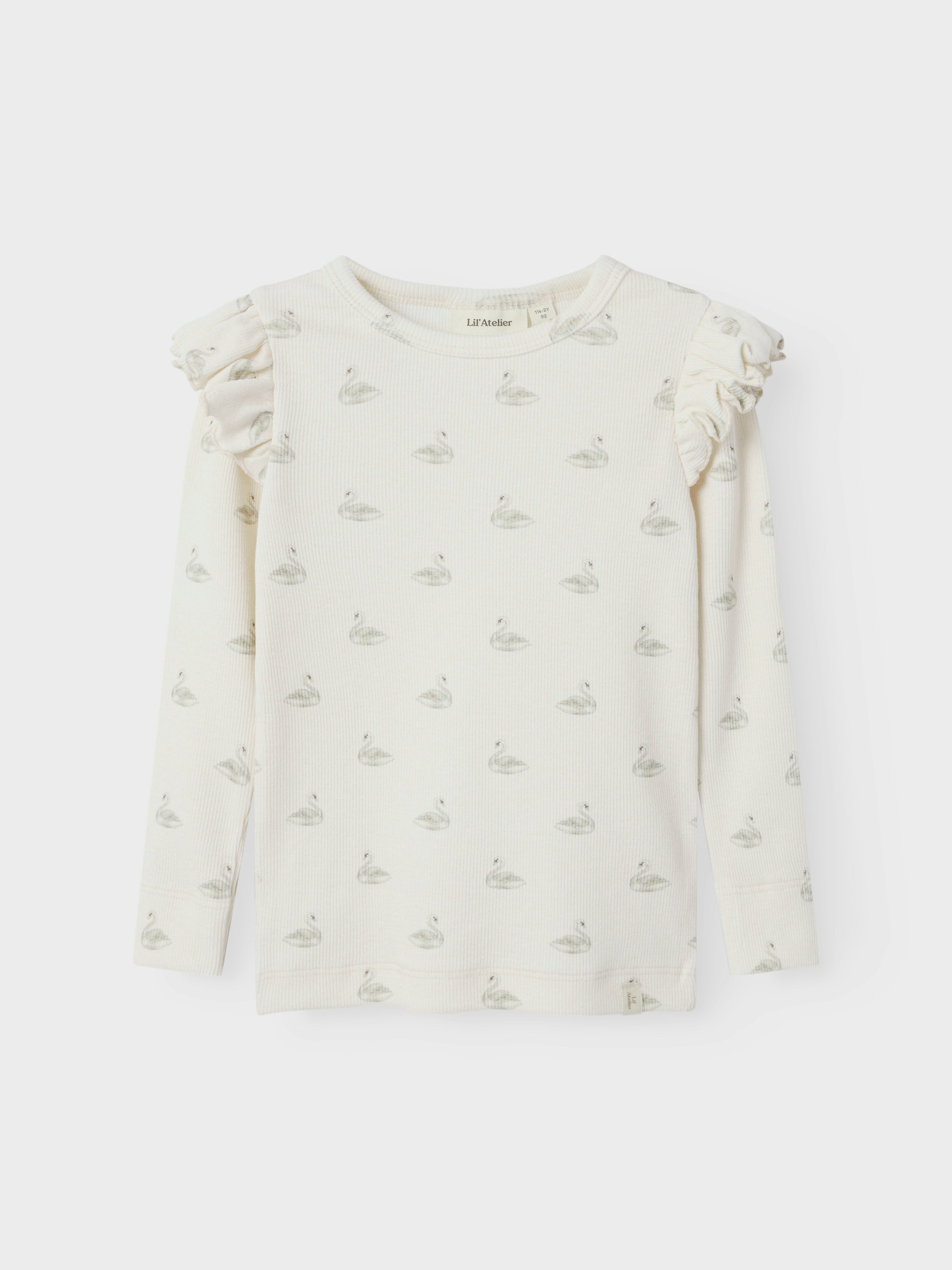 Lil´ Atelier Gavo Eko Ls Slim Top  - Swan