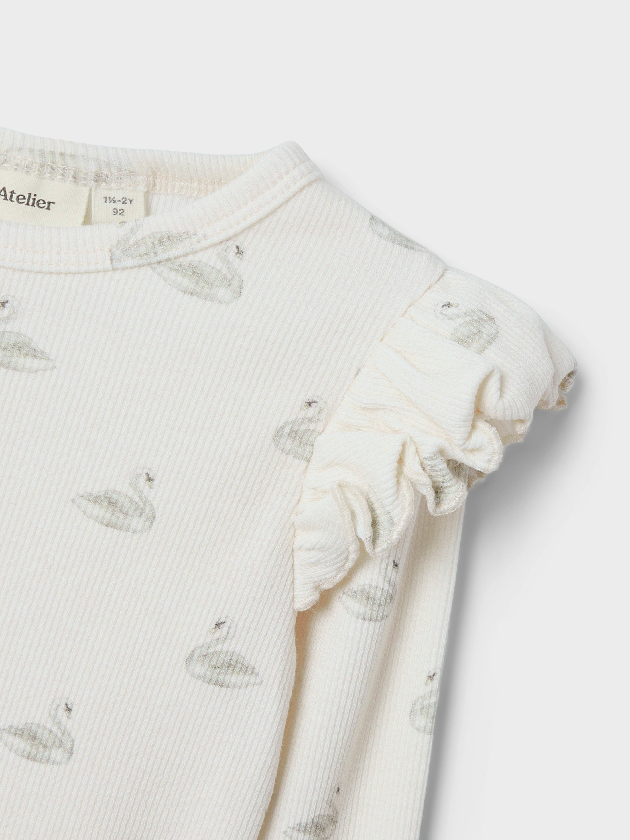 Lil´ Atelier Gavo Eko Ls Slim Top  - Swan