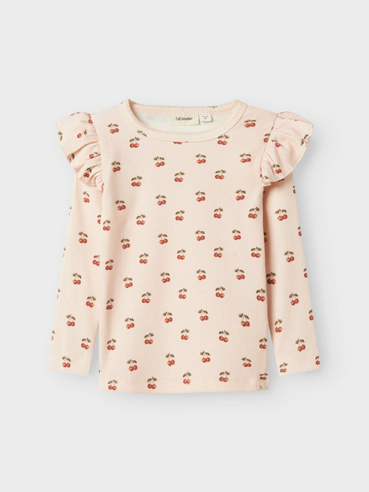 Lil´ Atelier Lavo Eve Slim Top - Cherry