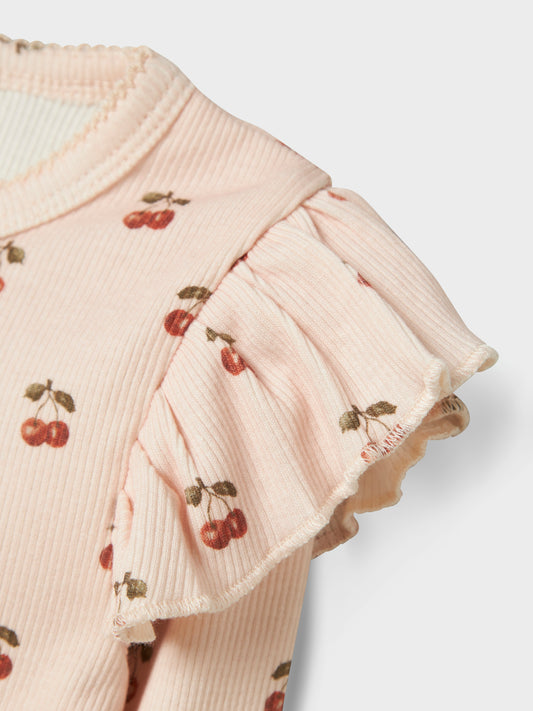 Lil´ Atelier Lavo Eve Slim Top - Cherry
