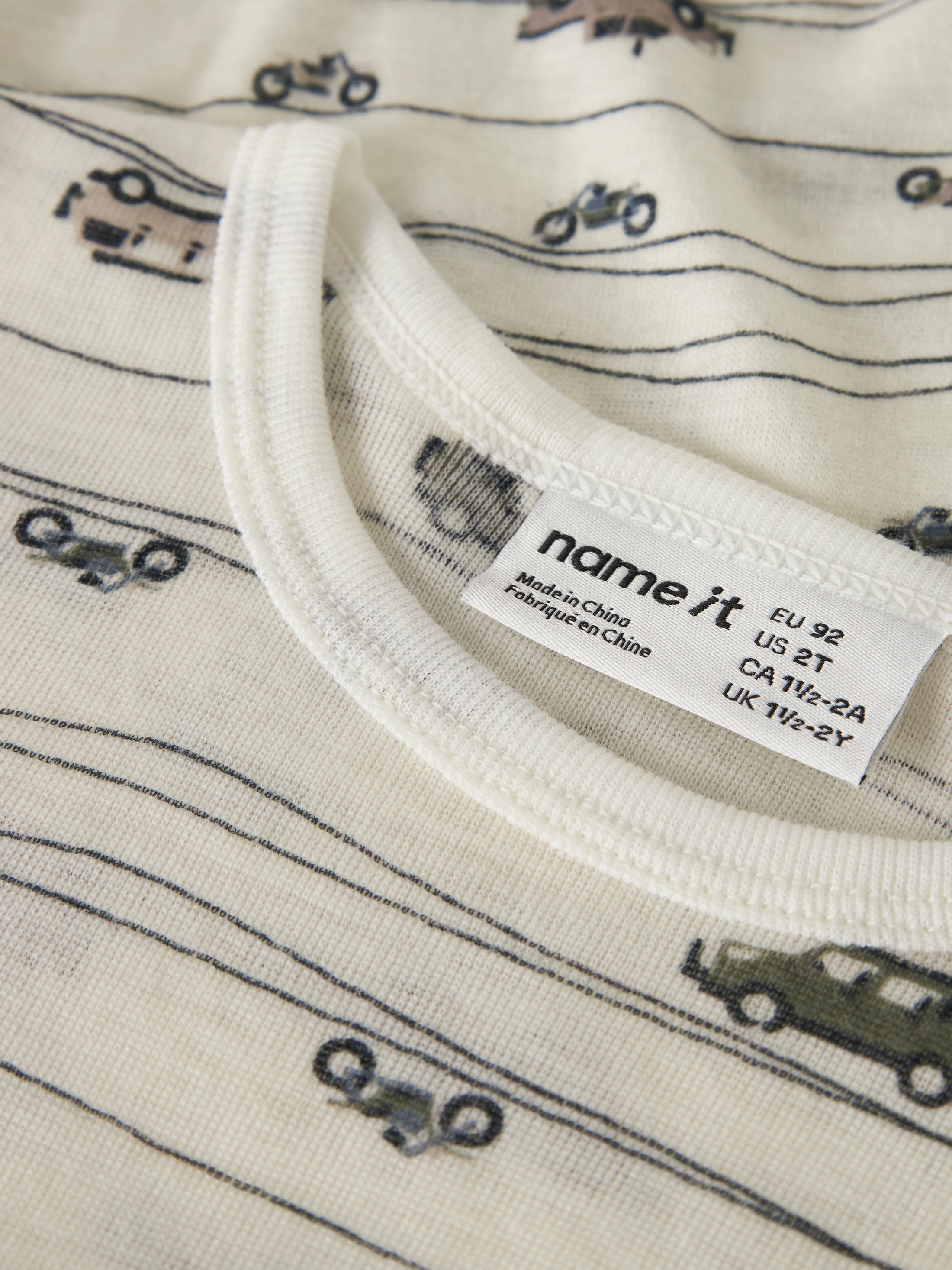 Name it - WANG WOOL RIB LS TOP AOP